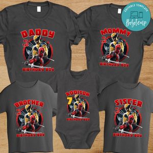 Deadpool & Wolverine Family Birthday Party T-Shirt