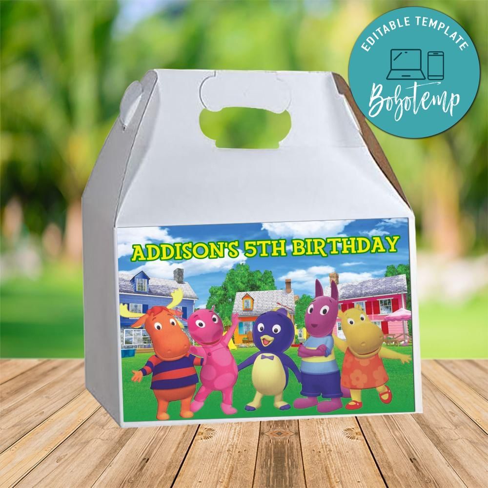 Backyardigans Gable Box Digital File Printable DIY | Bobotemp