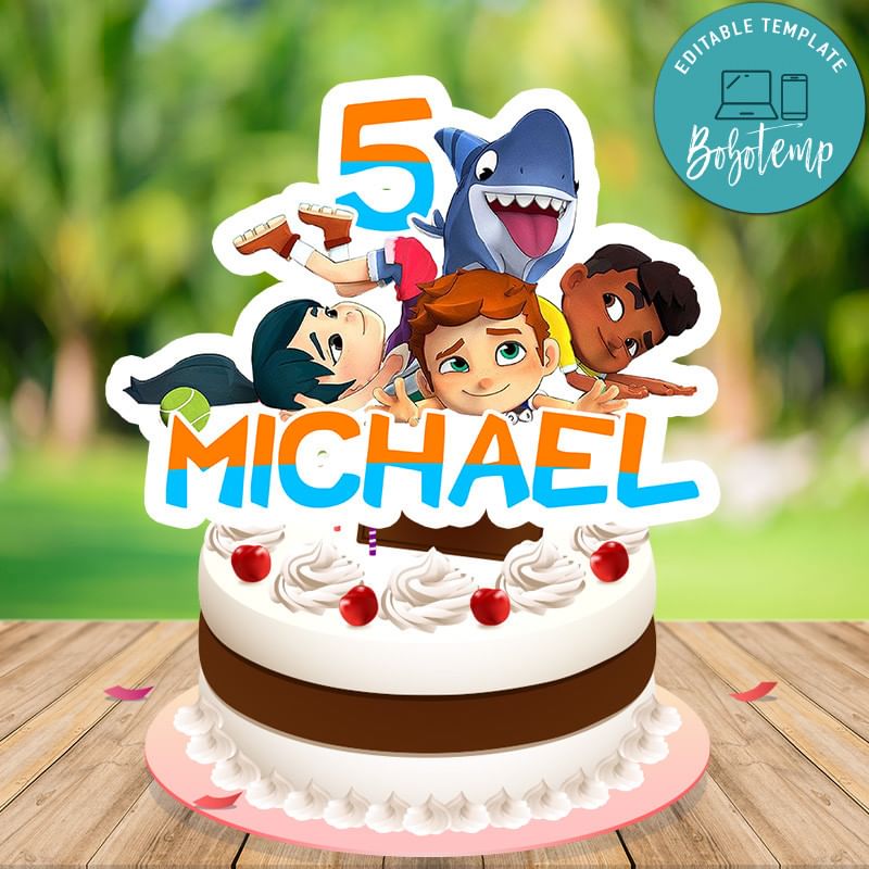 Sharkdog Cake Topper Template Printable DIY | Bobotemp