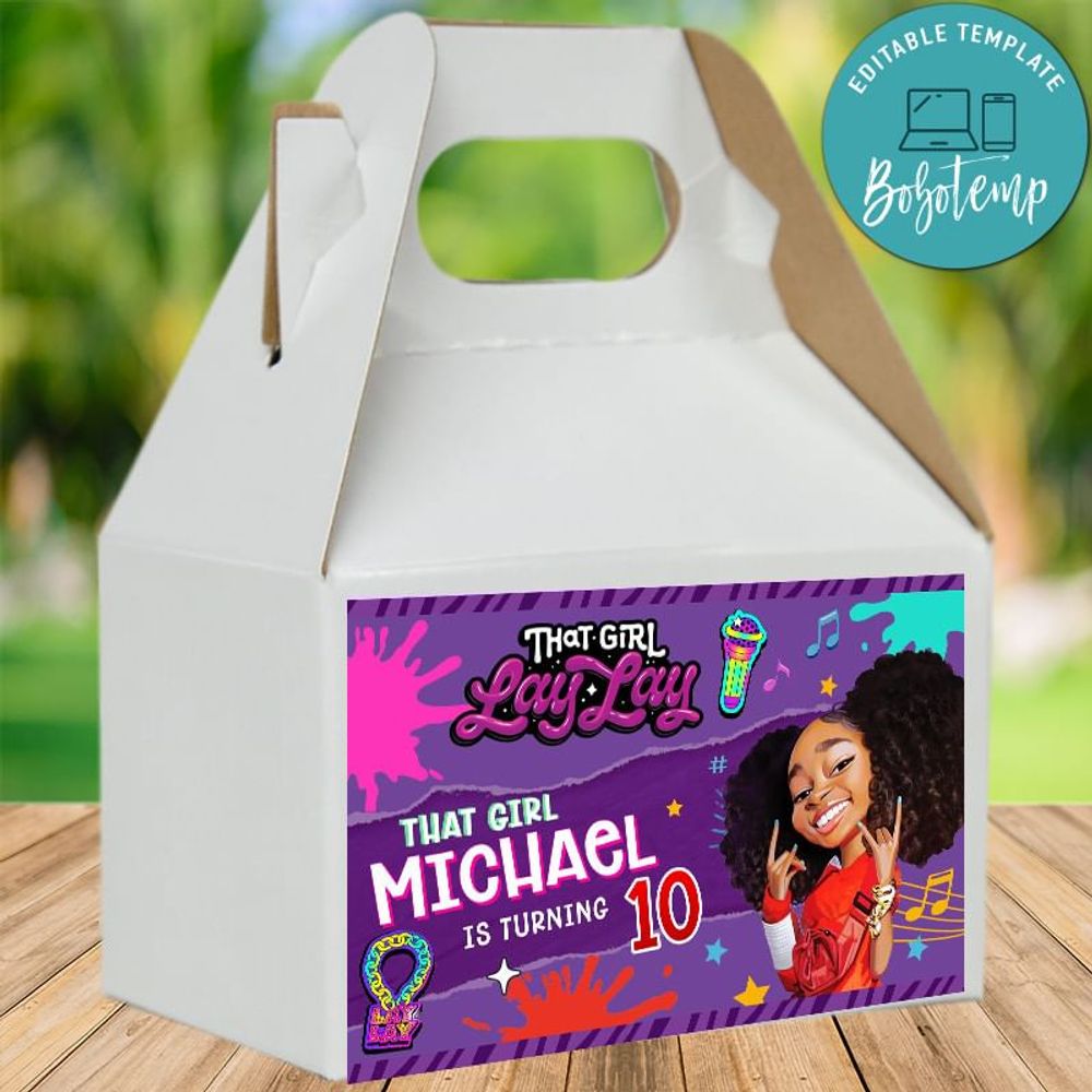 That Girl Lay Lay Gable Box Digital File Printable Instant Download