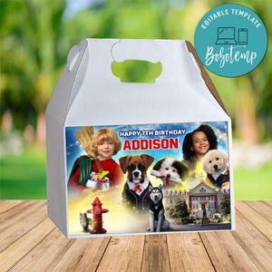 Pup Academy Gable Box Digital File Printable Instant Download