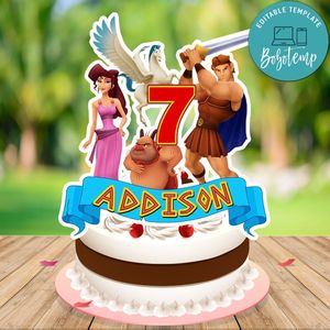 Hercules Cake Topper Template Printable Instant Download