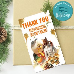 The Bad Guys Thank You Tag Customizable Template To Print At Home Instant Download