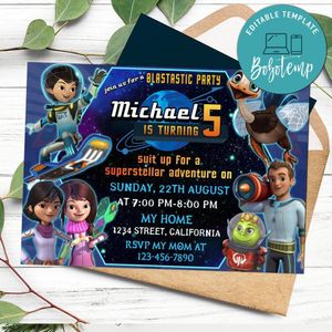 Miles from Tomorrowland Birthday Invitation Customizable Template to Print at Home Instant Download