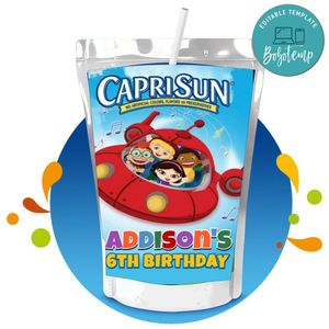 Little Einstein Capri Sun Birthday Labels Digital File Printable Instant Download