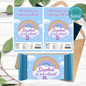 Cloud Nine Rice Krispies Treats Template Printable Instant Download