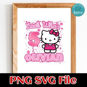 Hello Kitty Birthday Customer request PNG file template