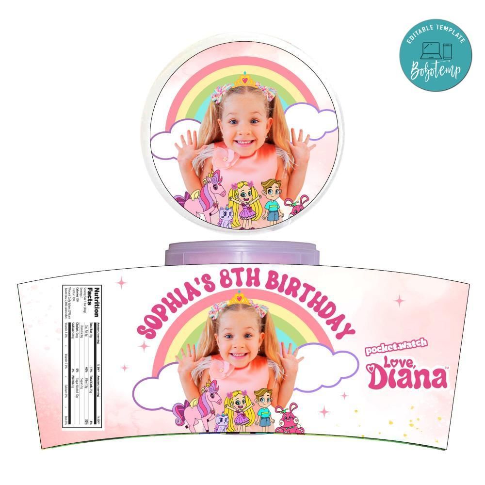 Diana Cotton Candy Label Template To Print At Home Instant Download