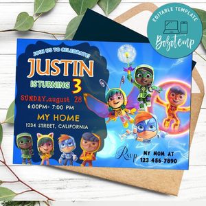 Action Pack Invitation Customizable Template to Print at Home Instant Download