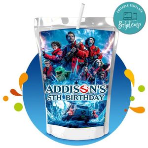 Ghostbusters Frozen Empire Capri Sun Birthday Labels Digital File Printable Instant Download