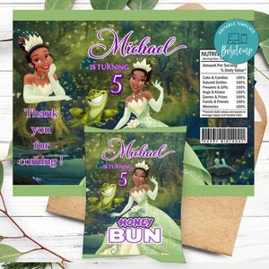 Tiana Honeybun Snack Bag Digital File Printable Instant Download