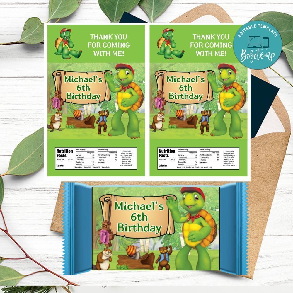 Franklin the turtle Rice Krispies Treats Printable Instant Download
