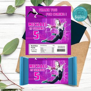 Gwen Rice Candy Bar Label Customizable Template Instant Download