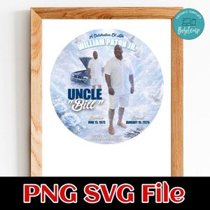 Memorial Circle Sticker Customer request PNG file template