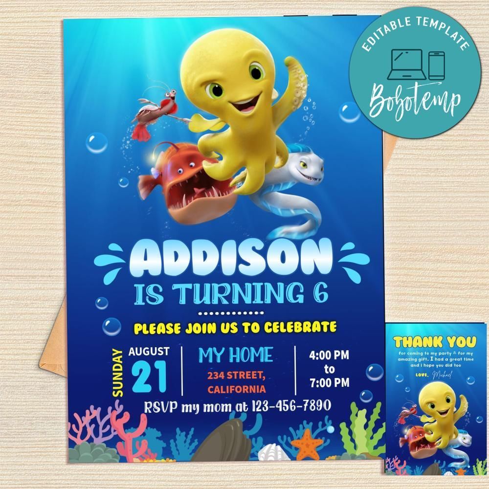 Deep Movie Invitation Template Free Thank You Card Printable