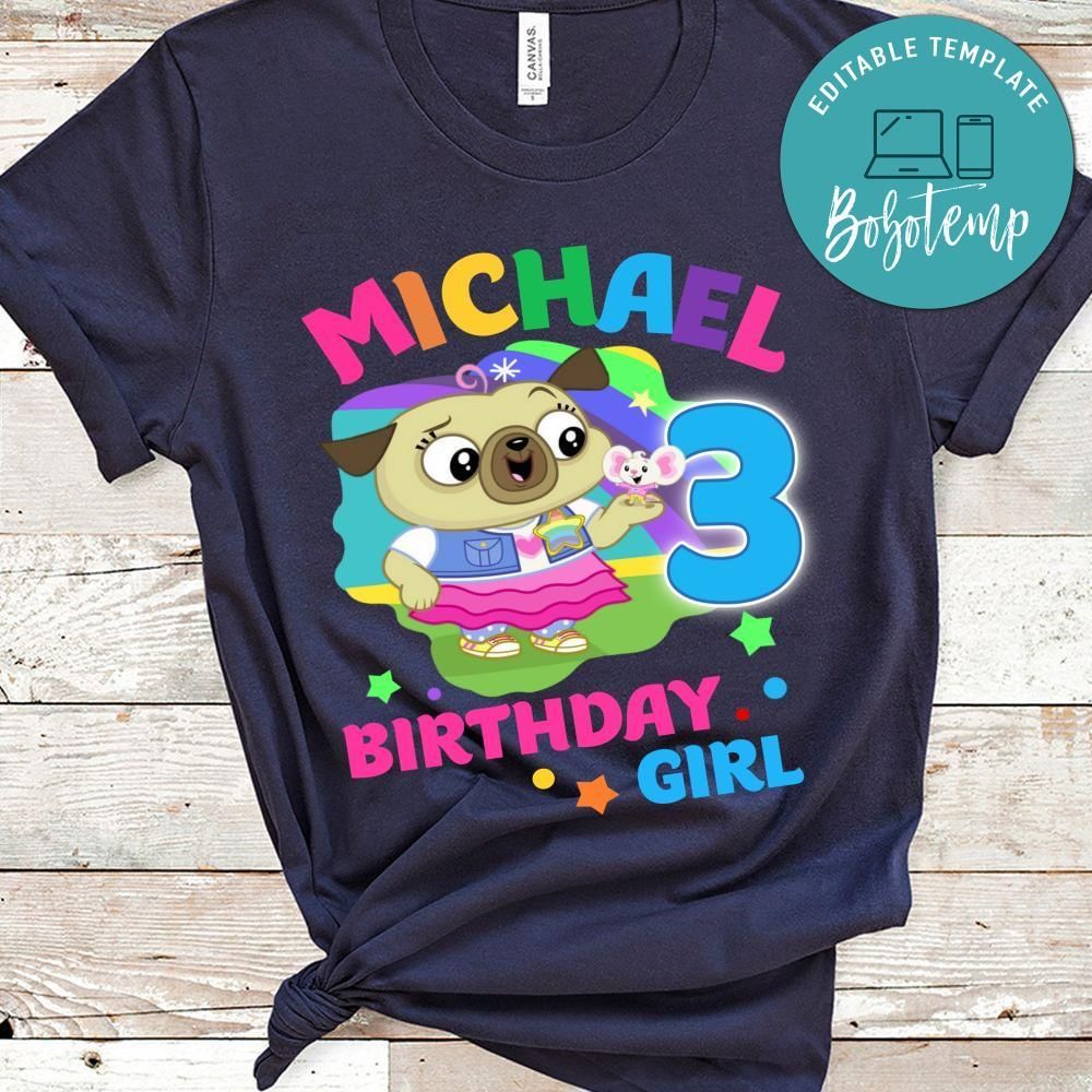 Chip and potato Birthday Girl Party PNG file template