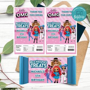 Omg surprise Rice Krispies Treats Template Printable Instant Download