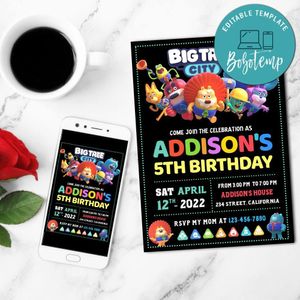 Big Tree City Invitation Customizable Template to Print at Home Instant Download