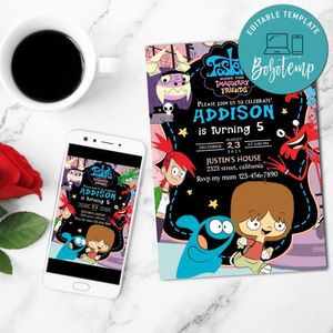 Foster's home Invitation Customizable Template to Print at Home Instant Download