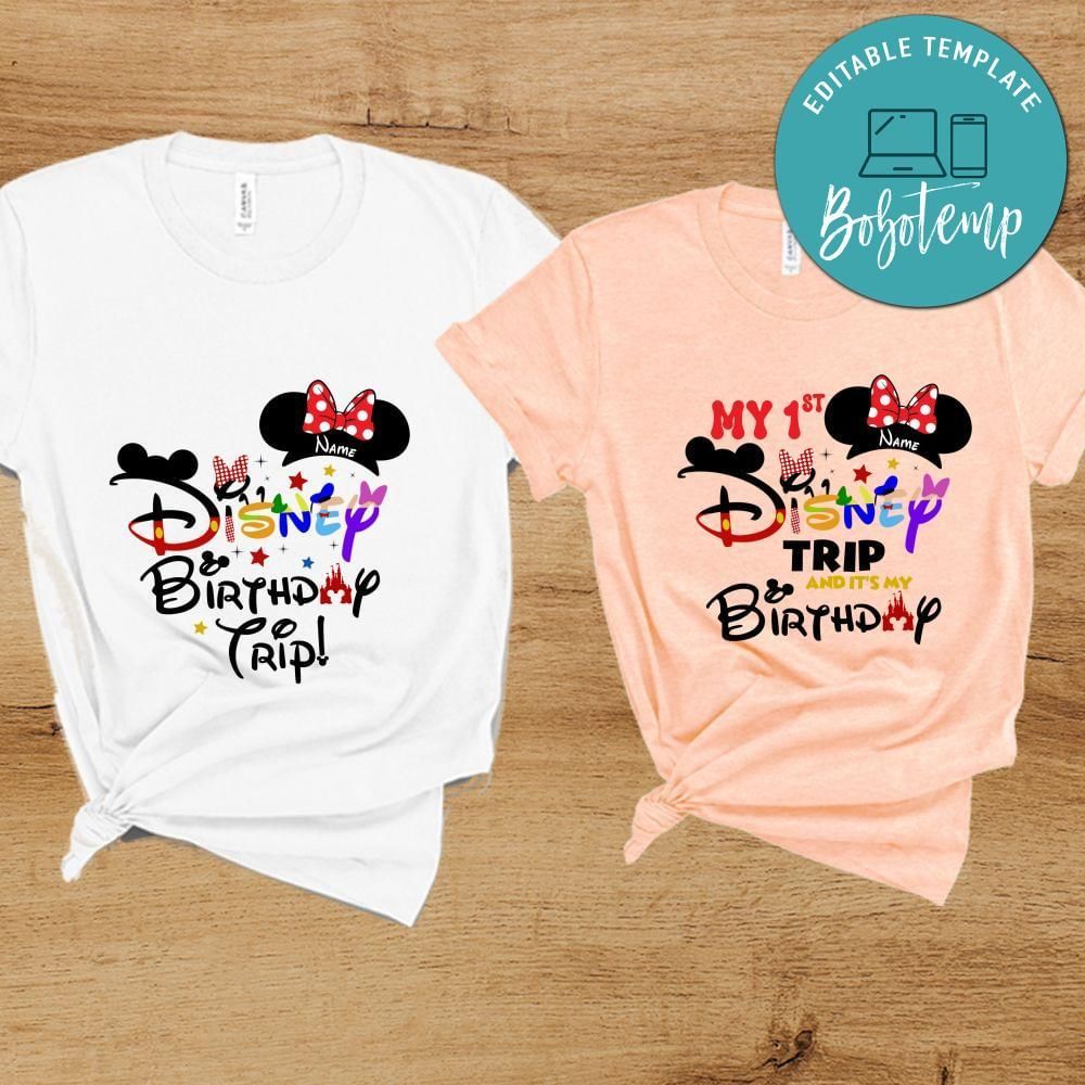Disney Trip Birthday Family Shirt Customer request PNG file template