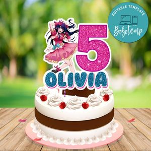 Oshi No Ko Cake Topper Template Printable Instant Download