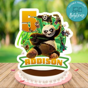 Kung fu panda 4 Cake Topper Template Printable Instant Download