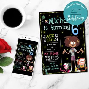 Amphibia Birthday Mobile Invite Customizable Template Instant Download