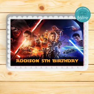 Star Wars Sheet Cake Template Printable Instant Download