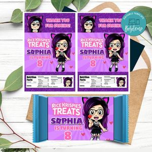 Kori juega Rice Krispies Treats Template Printable Instant Download