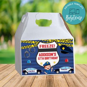 Cops Gable Box Digital File Printable Instant Download