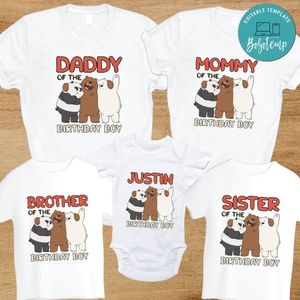 We Bare Bears Birthday Family Trip Vacation PNG file template