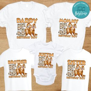 Chip and Dale Birthday Family Trip Vacation PNG file template