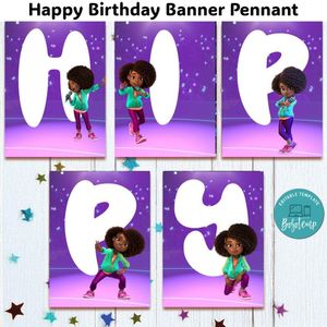 Karma's World Banner Pennant Digital File Template Instant Download