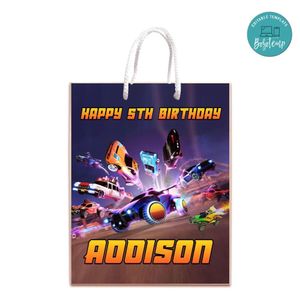 Rocket League Gift Bag Label Template Printable Instant Download