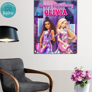 Barbie Big City Birthday Poster Digital File Printable Instant Download