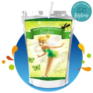 Tinkerbell Capri Sun Birthday Label Digital File Printable Instant Download