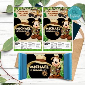 Mickey safari Rice Krispies Treats Template Printable Instant Download