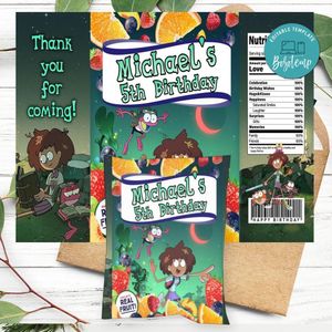 Amphibia Birthday Party Fruit Snack Bag Digital File Printable Instant Download