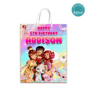 Mia And Me Gift Bag Label Template Printable Instant Download