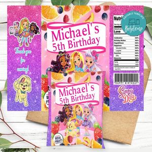 Sunny Day Birthday Party Fruit Snack Bag Digital File Printable Instant Download