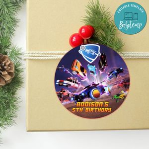 Rocket League Circle Sticker Template Customizable to Print at Home Instant Download