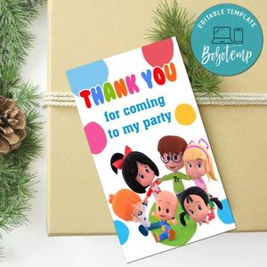 Cleo And Cuquin Thank You Tag Customizable Template To Print At Home Instant Download