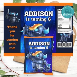 Mini pekka Birthday Party Chip Bag Digital File Printable Instant Download