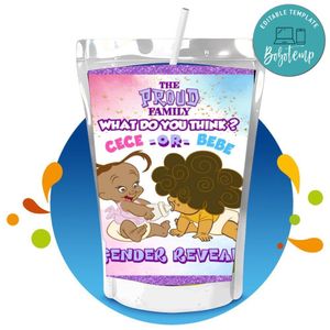 Bebe and Cece Capri Sun Birthday Label Digital File Printable Instant Download