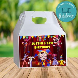 Digital Circus Gable Box Digital File Printable Instant Download