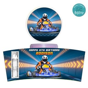 Karting Cotton Candy Label Template To Print At Home Instant Download