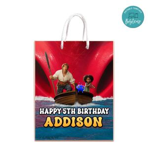 The Sea Beast Gift Bag Label Template Printable Instant Download