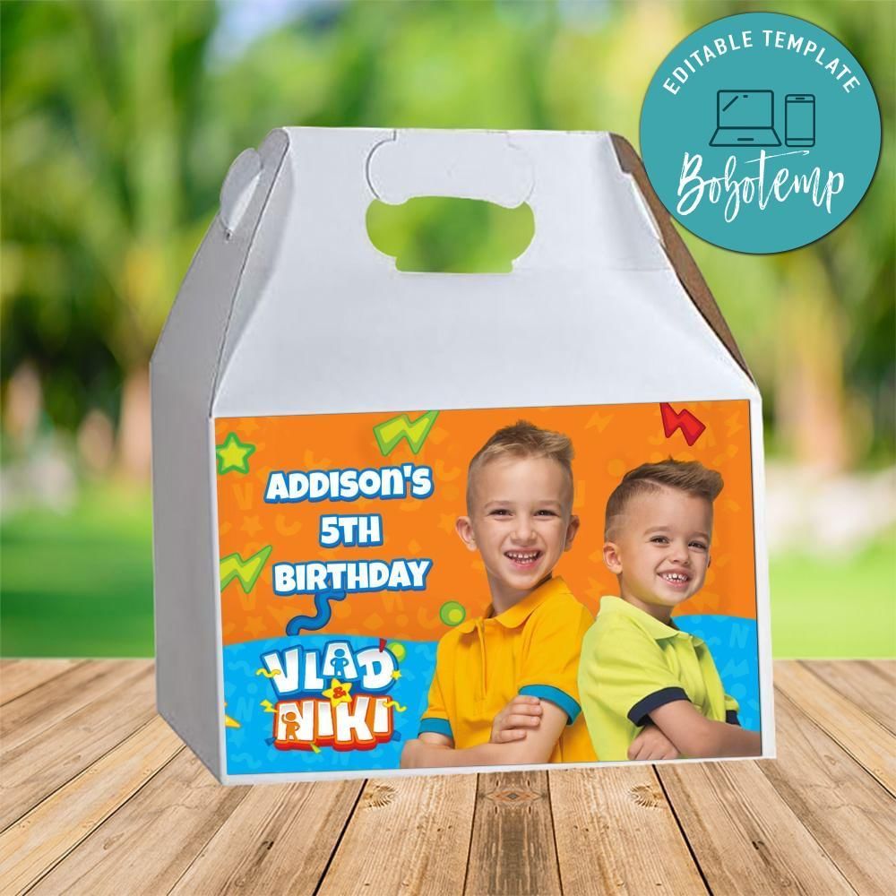 Vlad And Niki Gable Box Digital File Printable Instant Download