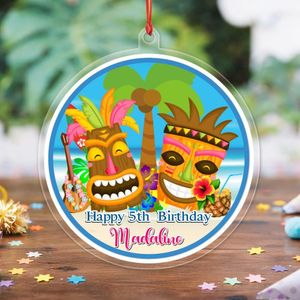 Luau Acrylic Ornament Birthday Gift