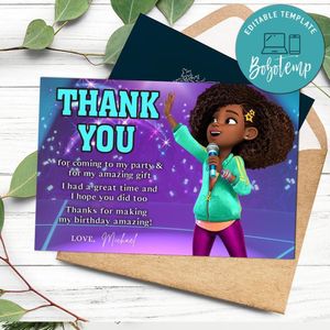 Karma's World Thank You Card Customizable Template To Print At Home Instant Download